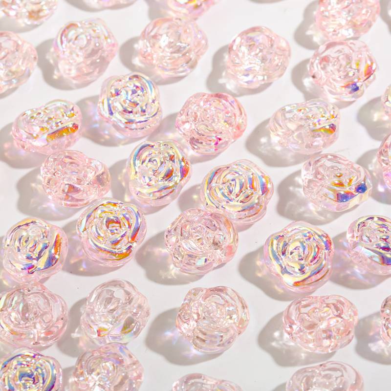 Rose Flower Glass Beads【13.5×12.5mm Size】