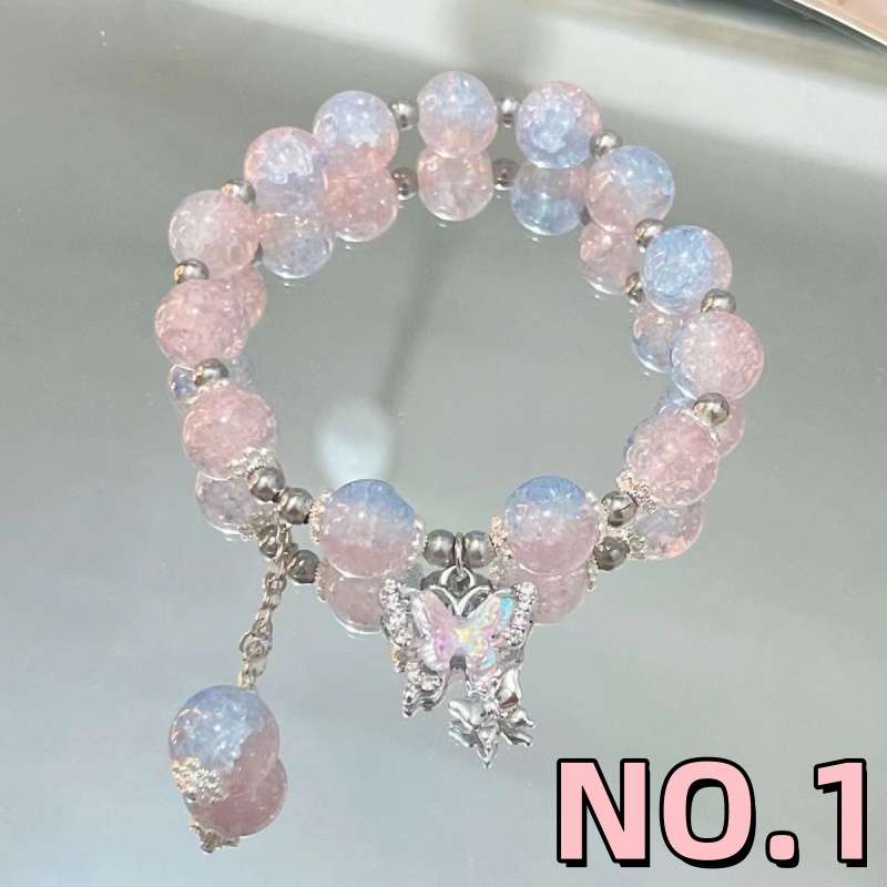 Butterfly Glass Bead Bracelets