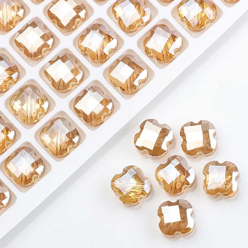 Clover Bling Glass Crystal Beads【12mm Size】