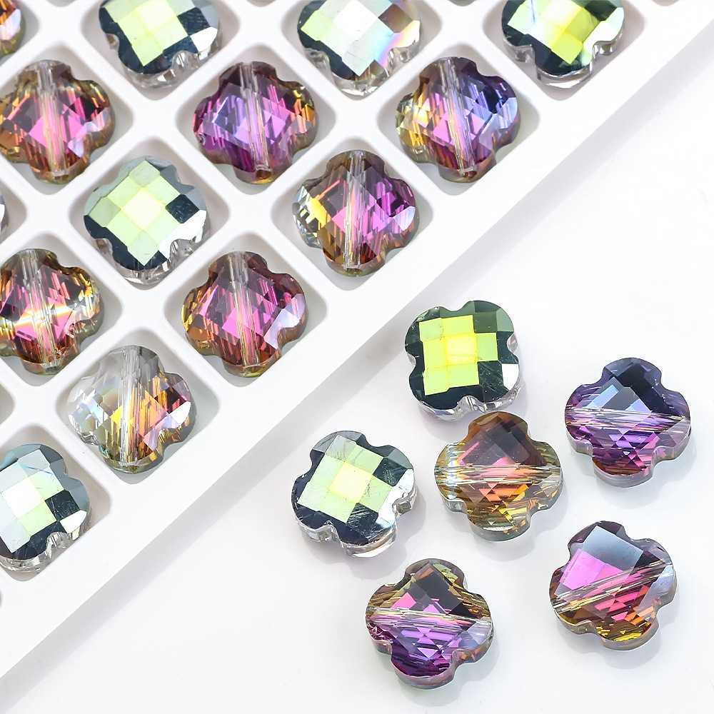 Clover Bling Glass Crystal Beads【12mm Size】