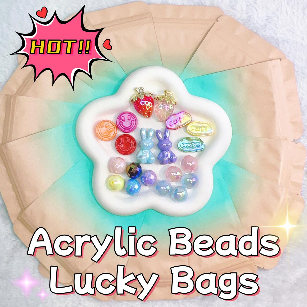 Acrylic Beads Lucky Bags for DIY Pen/Key Chain-Open in Live