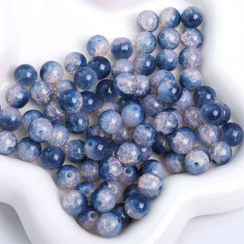 Two-colors Crackle Glass Beads 【10mm size】