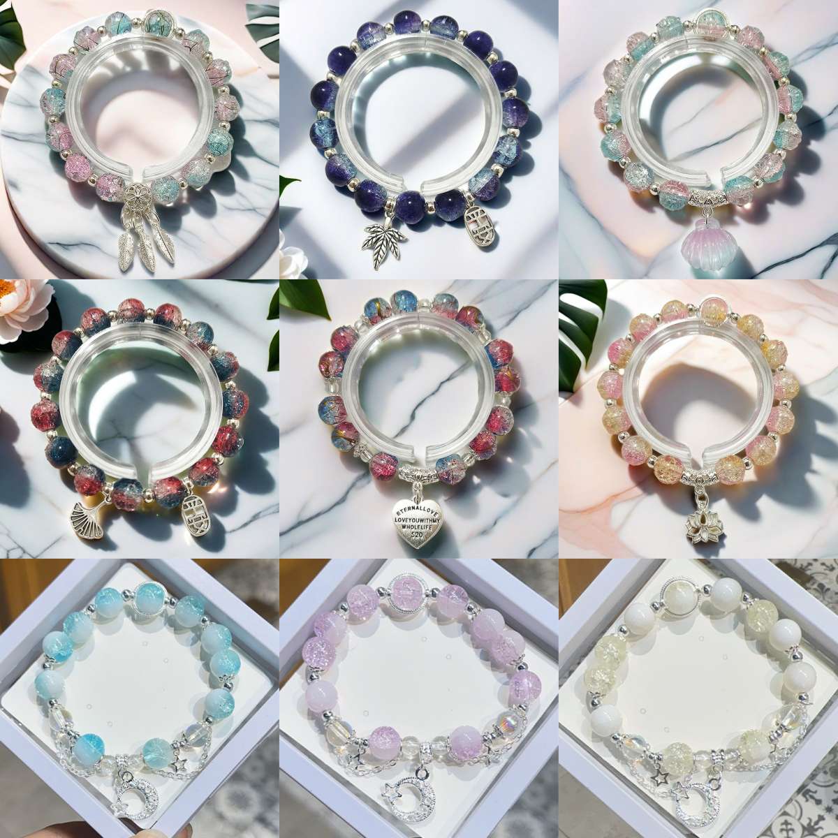 Dreamcatcher Glass Bead Bracelets