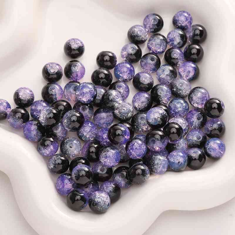 Two-colors Crackle Glass Beads 【10mm size】