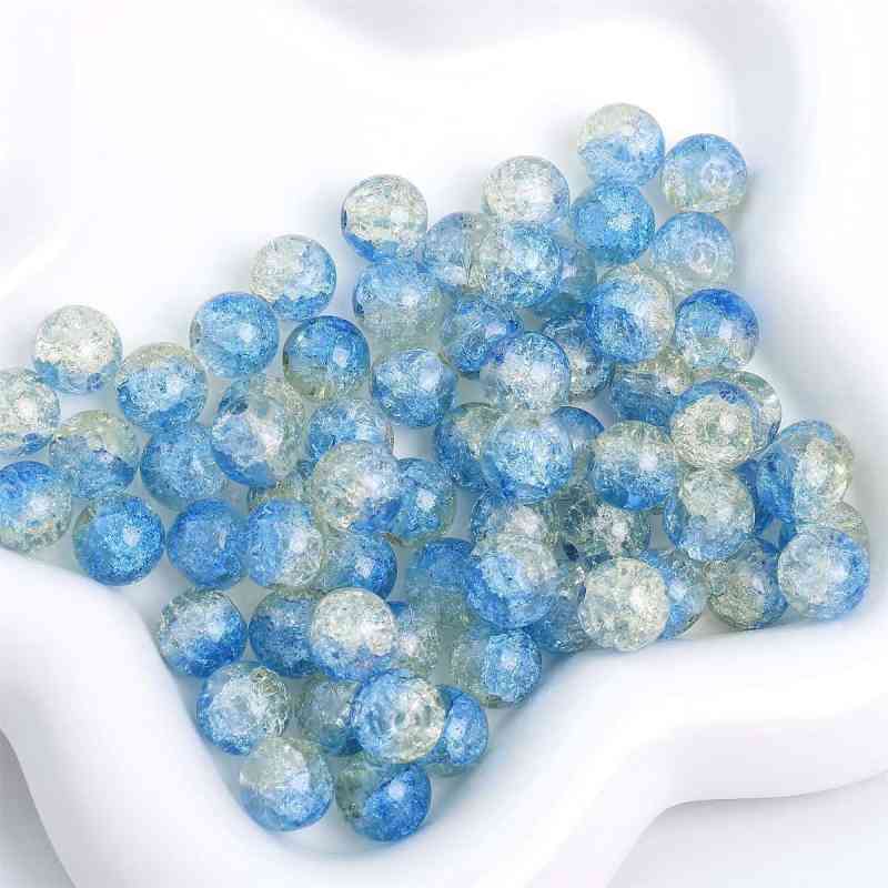 Two-colors Crackle Glass Beads 【10mm size】