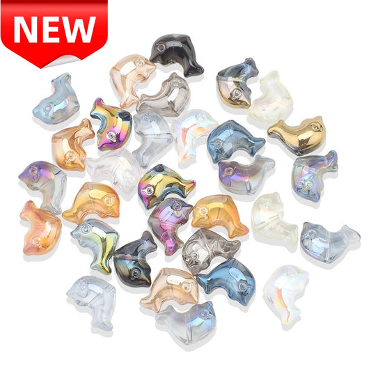 Dolphin Glass Beads【11×16mm Size】