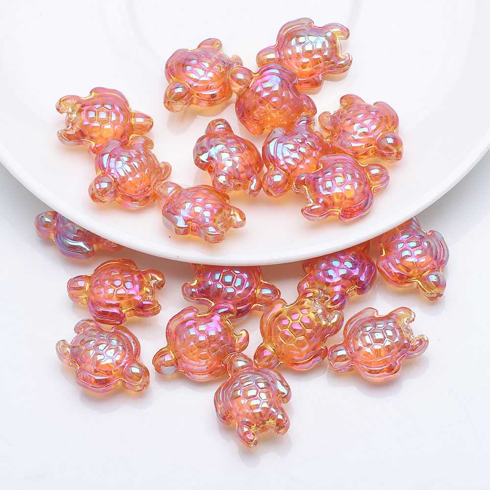 Turtle Electroplated Crystal Beads【14*18mm Size】