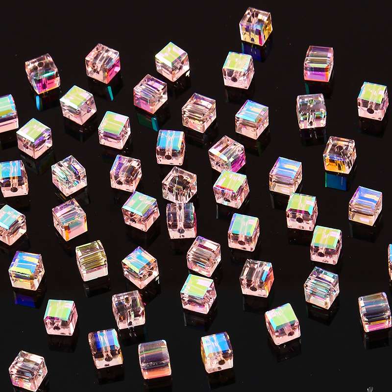 Bling Glass Crystal Cube Beads【8mm Size】