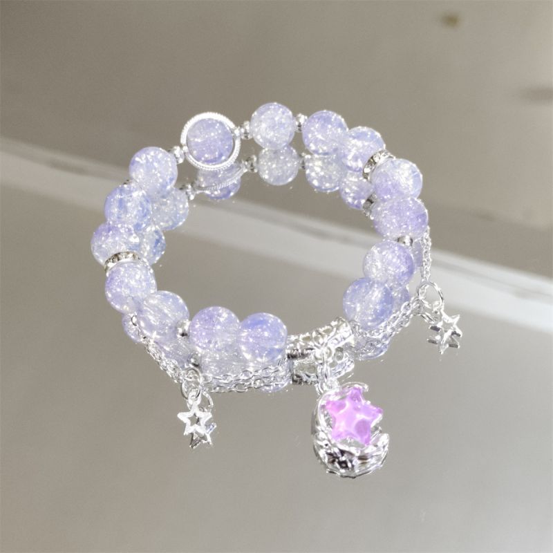 Crackle Bead Star Bracelet