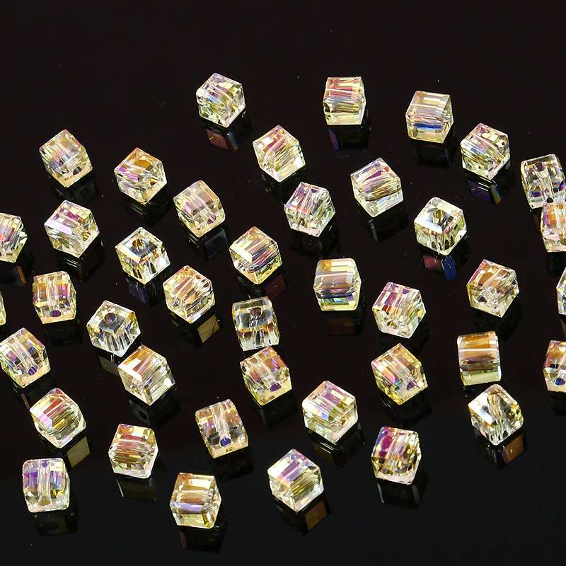 Bling Glass Crystal Cube Beads【8mm Size】