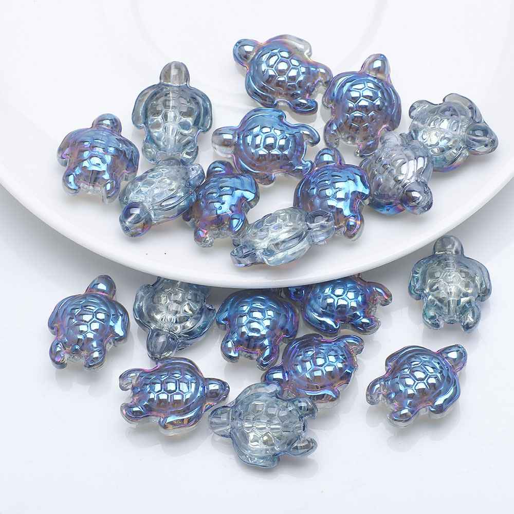 Turtle Electroplated Crystal Beads【14*18mm Size】