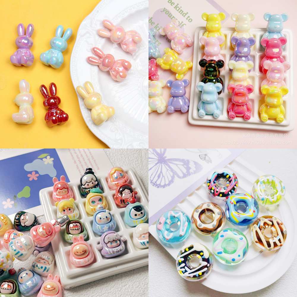 Acrylic Beads Lucky Bags for DIY Pen/Key Chain-Open in Live