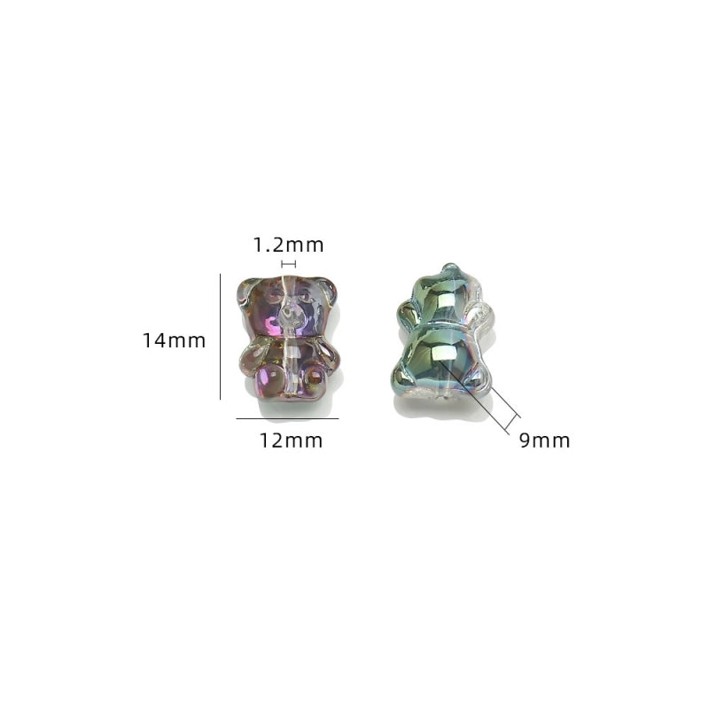 Bear Glass Beads【12×14mm Size】