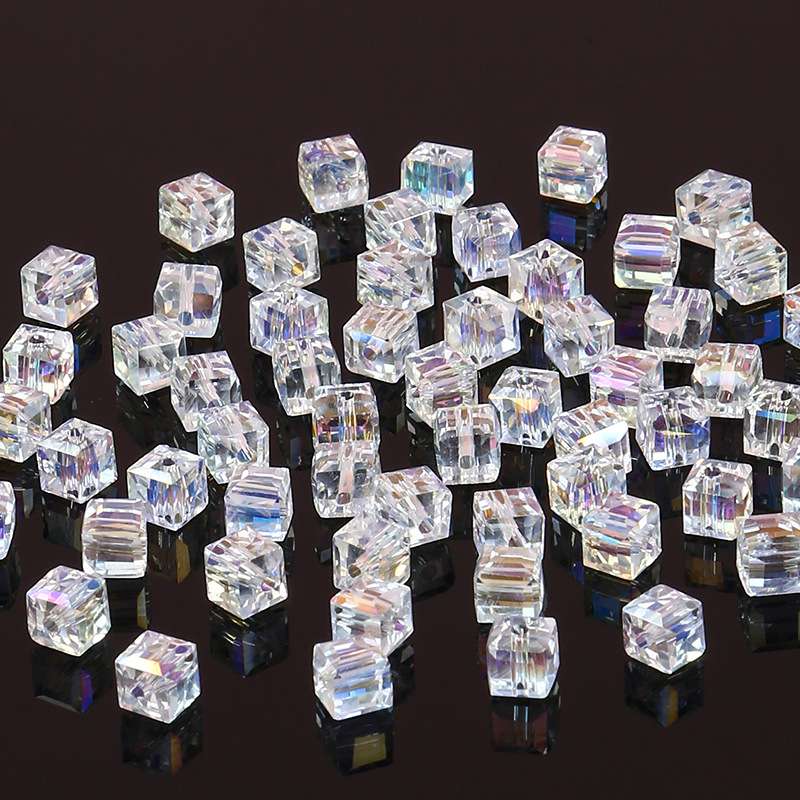 Bling Glass Crystal Cube Beads【8mm Size】