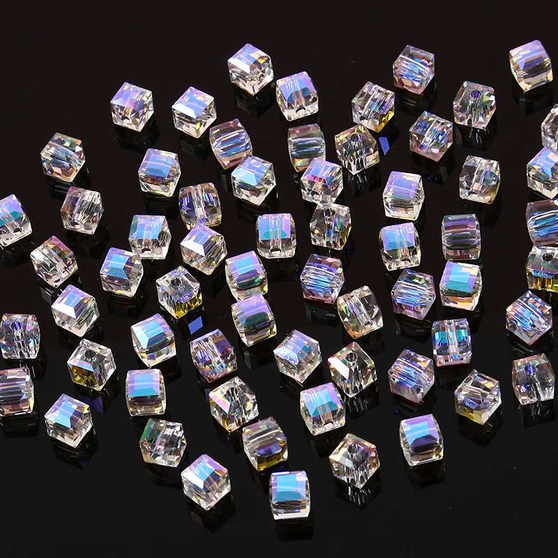 Bling Glass Crystal Cube Beads【8mm Size】