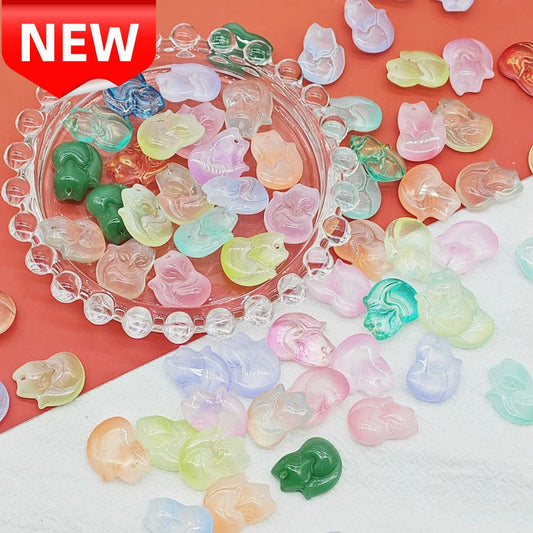 Fox Glass Beads【18×13mm Size】