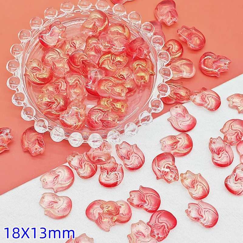 Fox Glass Beads【18×13mm Size】
