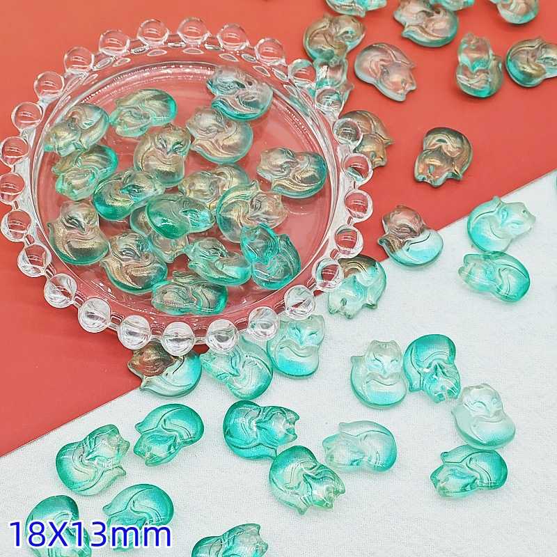 Fox Glass Beads【18×13mm Size】